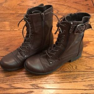 Fold Down Combat Boots